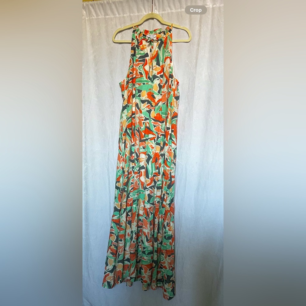 NINE West Women Tiered Floral Maxi Dress / Halter Boho Dress